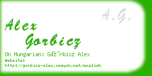 alex gorbicz business card